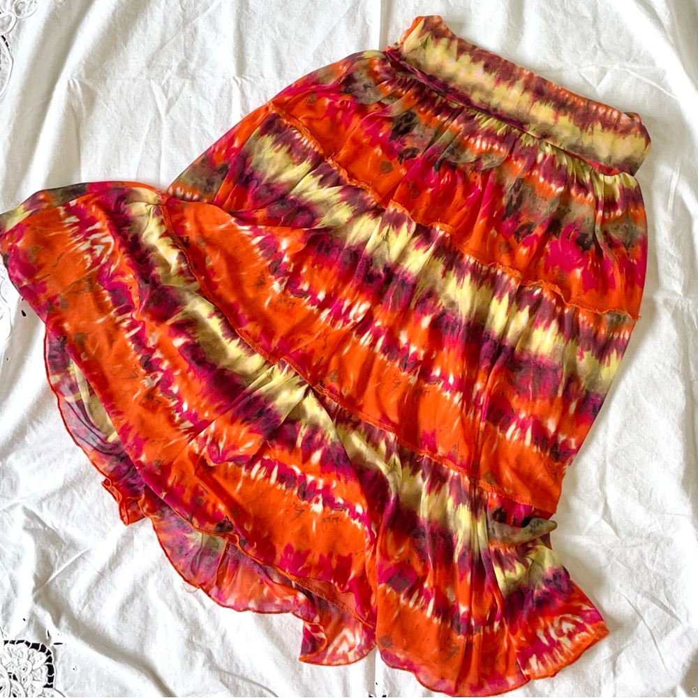 Iz Byer - Vibrant Tie-Dye Skirt